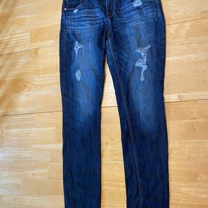 Classic Blue Distressed Skinny Jeans